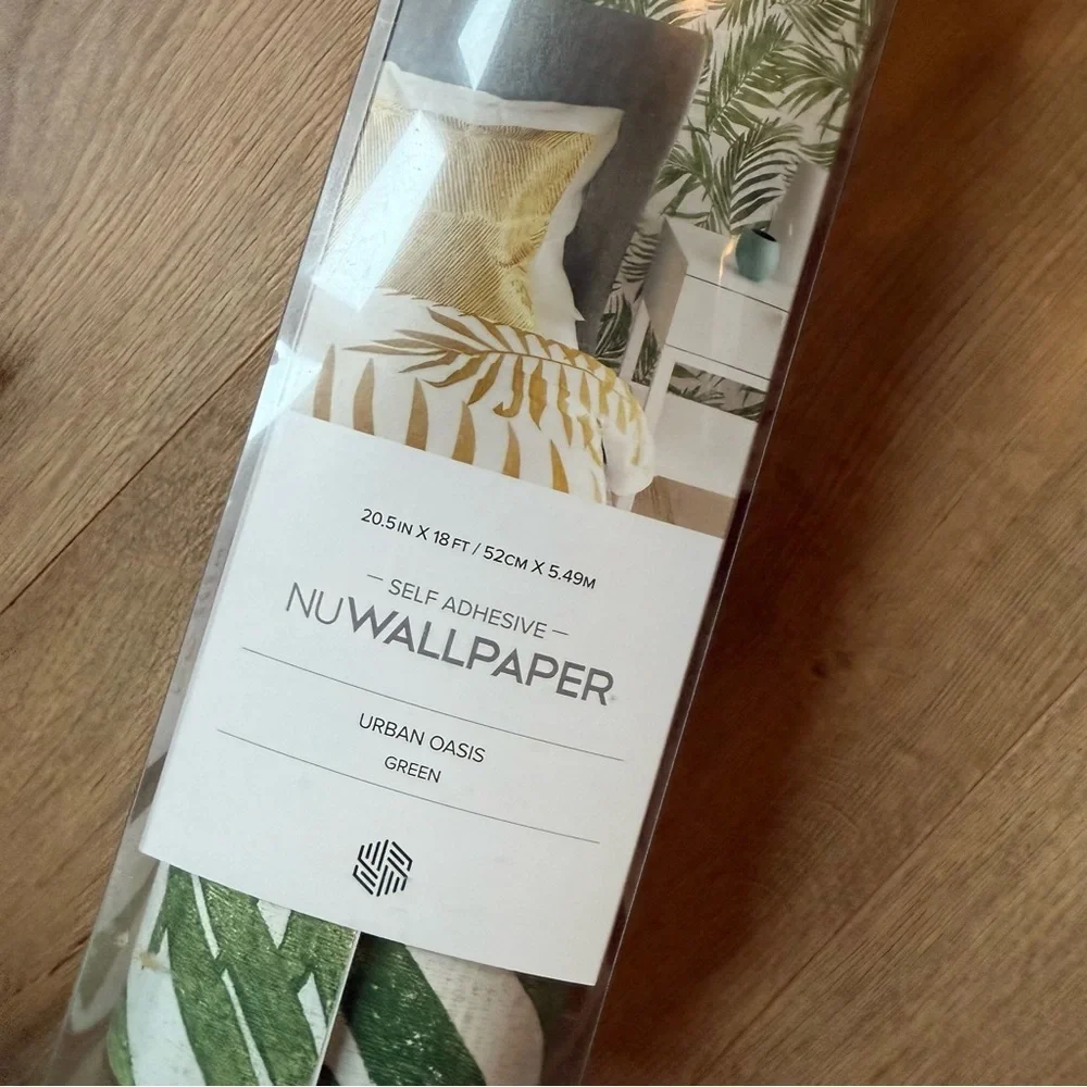 Scott Living Self Adhesive NuWallPaper Urban Oasis Green